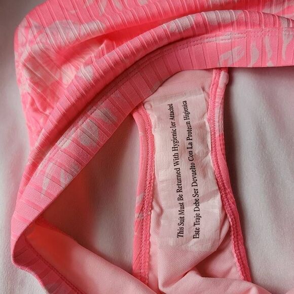 Xhilaration high leg high waist Hot Pink Floral Bikini Bottom Medium - Picture 3 of 4